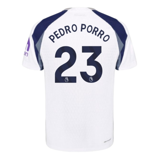 2025-2026 Tottenham Hotspur Authentic Home Shirt (Pedro Porro 23)