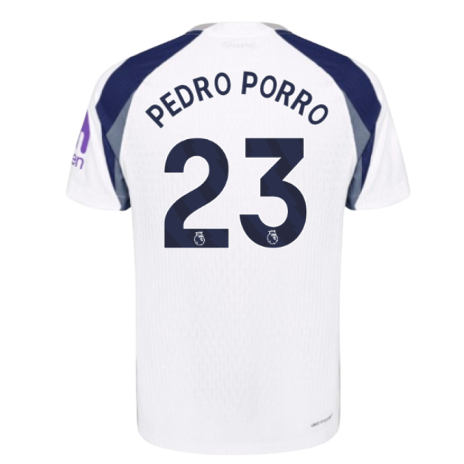 2025-2026 Tottenham Hotspur Authentic Home Shirt (Pedro Porro 23)