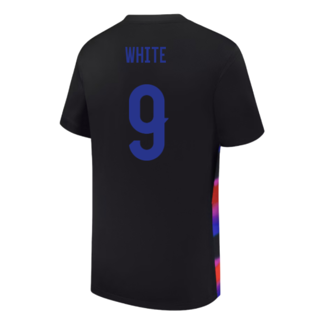 2025 England Womens Team Away Shirt (Kids) (WHITE 9)