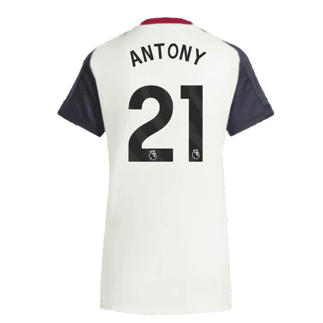 2025 Man Utd Training Jersey (Off White) - Womens (Antony 21)