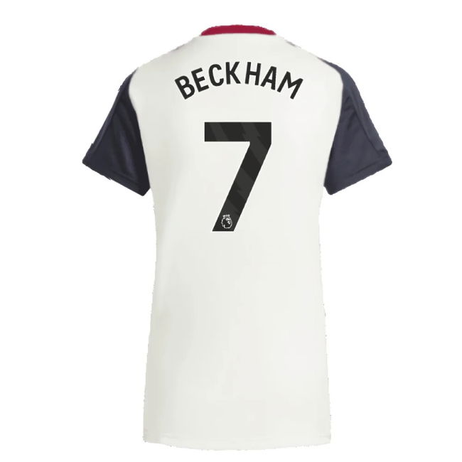 2025 Man Utd Training Jersey (Off White) - Womens (Beckham 7)