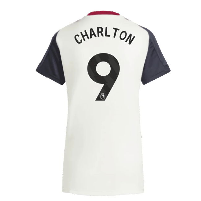 2025 Man Utd Training Jersey (Off White) - Womens (Charlton 9)