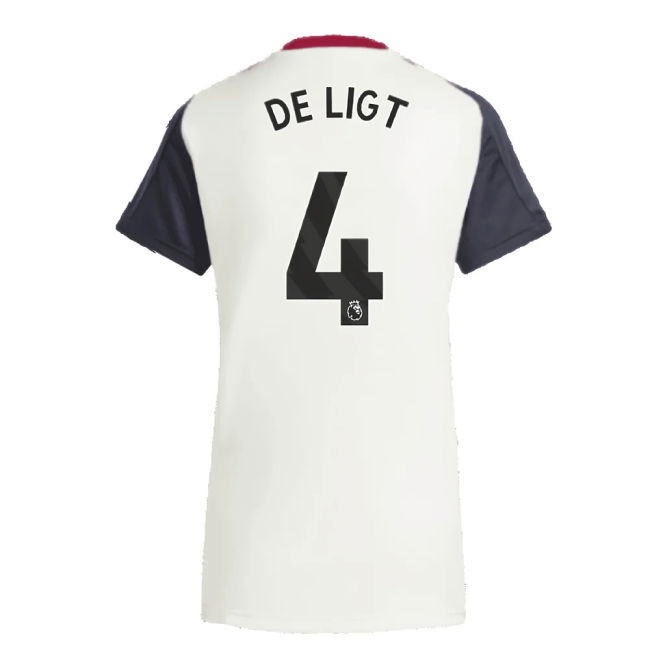 2025 Man Utd Training Jersey (Off White) - Womens (De Ligt 4)