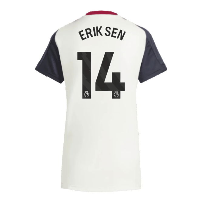 2025 Man Utd Training Jersey (Off White) - Womens (Eriksen 14)