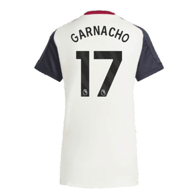 2025 Man Utd Training Jersey (Off White) - Womens (Garnacho 17)
