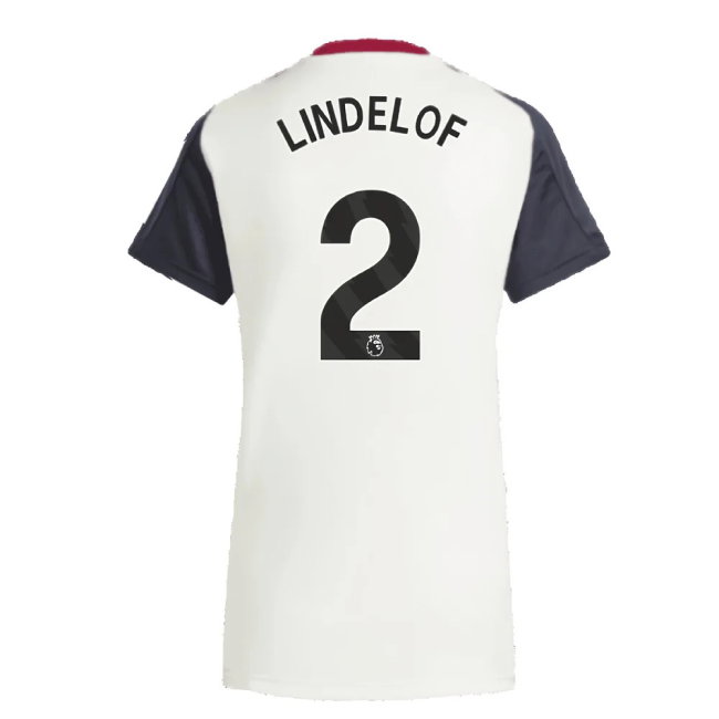 2025 Man Utd Training Jersey (Off White) - Womens (Lindelof 2)