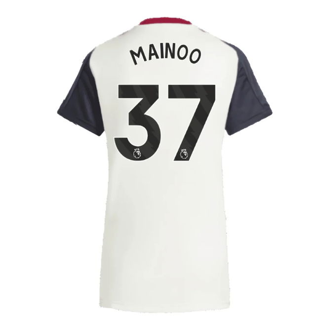 2025 Man Utd Training Jersey (Off White) - Womens (Mainoo 37)