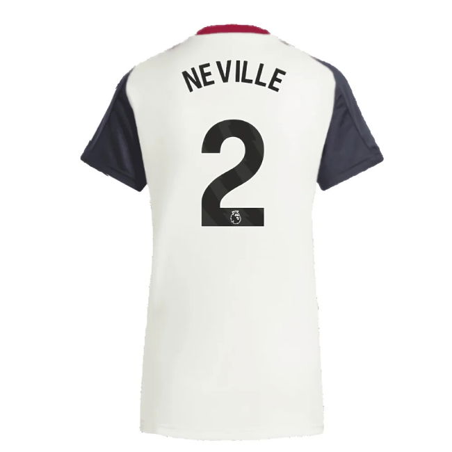 2025 Man Utd Training Jersey (Off White) - Womens (Neville 2)