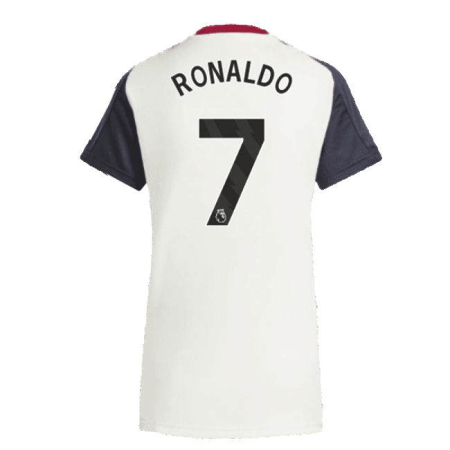 2025 Man Utd Training Jersey (Off White) - Womens (Ronaldo 7)
