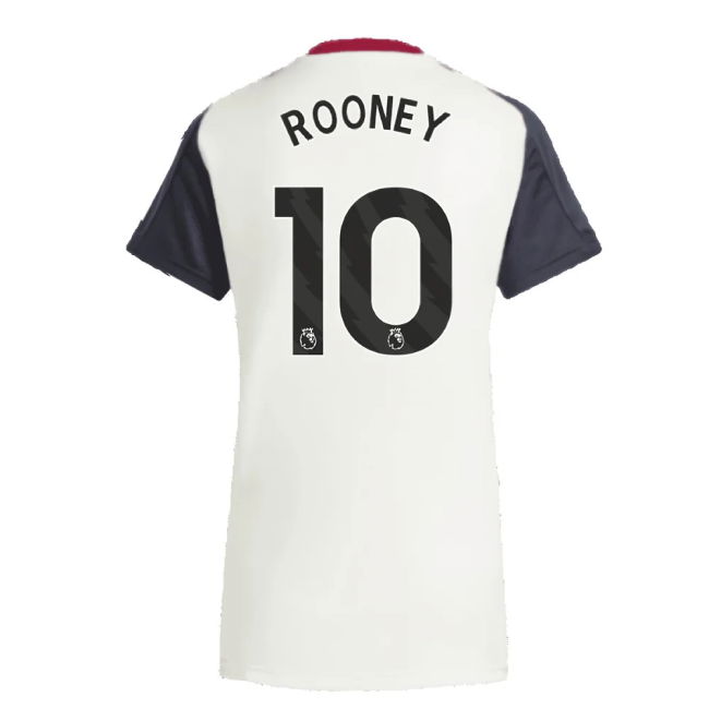 2025 Man Utd Training Jersey (Off White) - Womens (Rooney 10)