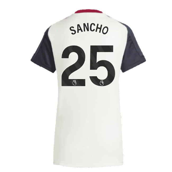 2025 Man Utd Training Jersey (Off White) - Womens (Sancho 25)