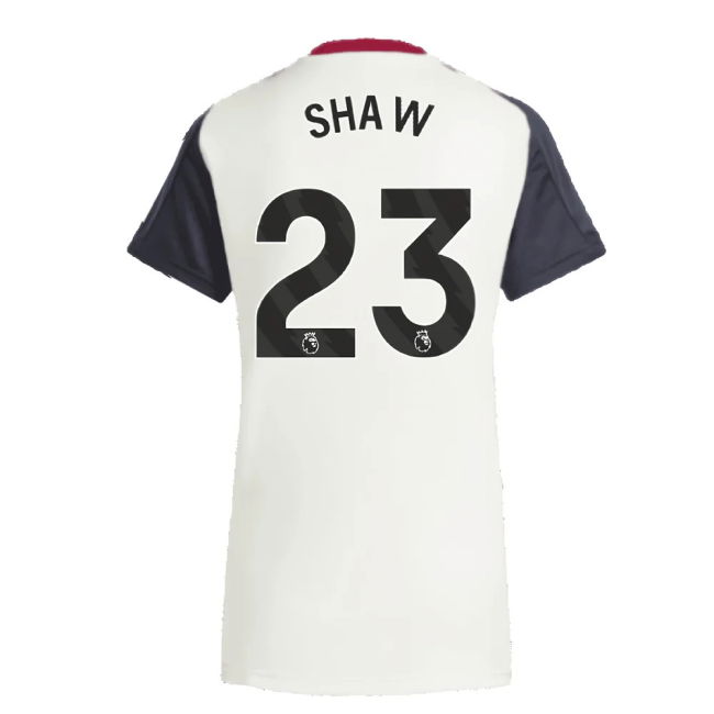 2025 Man Utd Training Jersey (Off White) - Womens (Shaw 23)