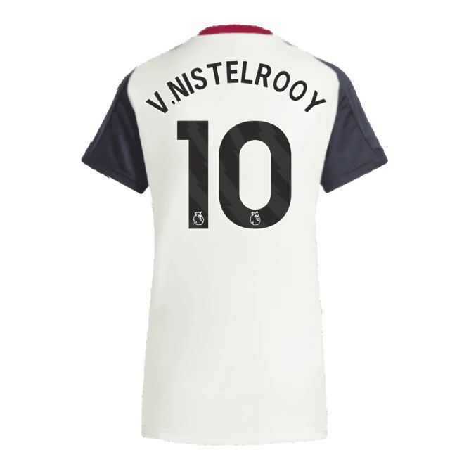 2025 Man Utd Training Jersey (Off White) - Womens (V.Nistelrooy 10)
