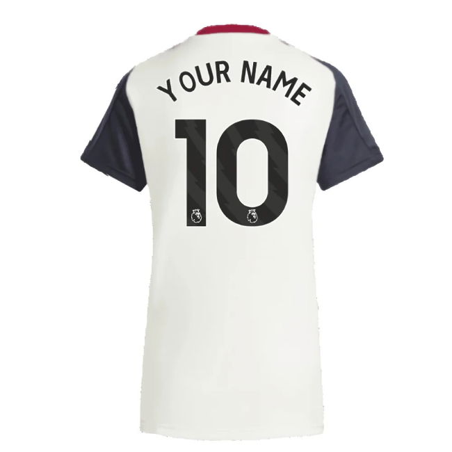 2025 Man Utd Training Jersey (Off White) - Womens (Your Name)