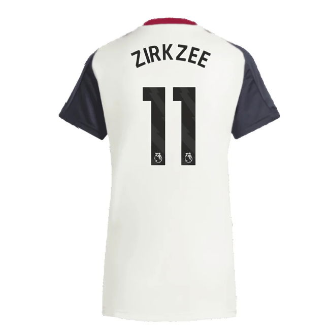2025 Man Utd Training Jersey (Off White) - Womens (Zirkzee 11)