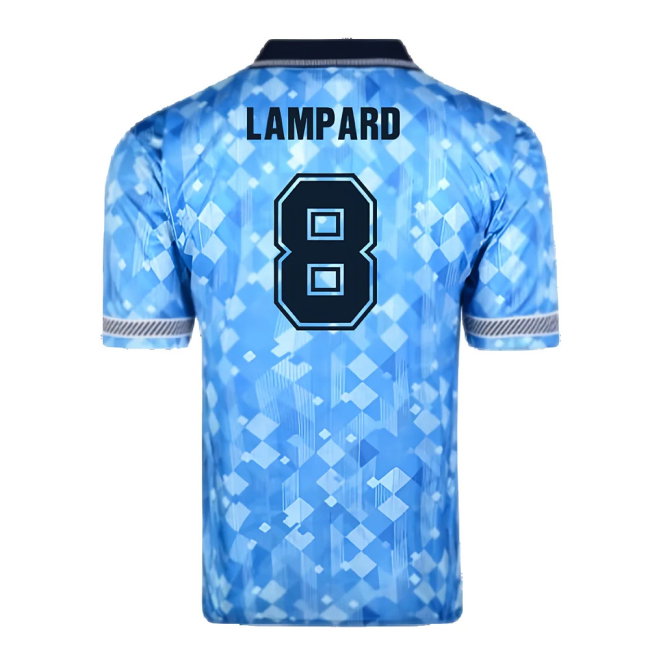 Score Draw England 1990 Third World Cup Finals Retro Football Shirt (Lampard 8)