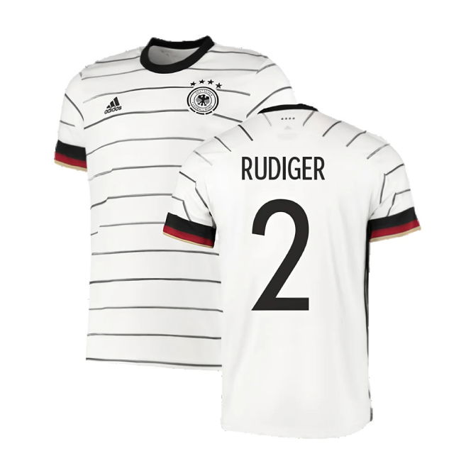 2020-2021 Germany Home Adidas Football Shirt (RUDIGER 2)