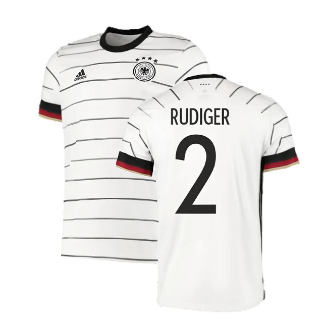 2020-2021 Germany Home Adidas Football Shirt (RUDIGER 2)