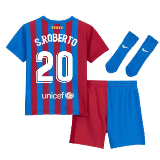 2021-2022 Barcelona Vapor Match Home Shirt (S.ROBERTO 20)