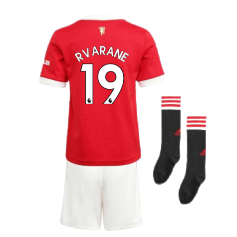 Man Utd 2021-2022 Home Mini Kit (R VARANE 19)
