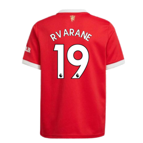 Man Utd 2021-2022 Home Shirt (Kids) (R VARANE 19)