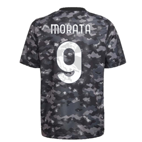 2021-2022 Juventus Pre-Match Training Shirt (Grey) (MORATA 9)
