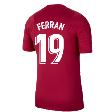 2021-2022 Barcelona Training Shirt (Noble Red) (FERRAN 19)