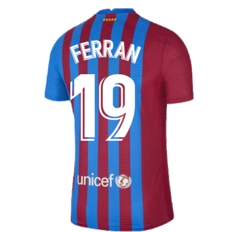 2021-2022 Barcelona Vapor Match Home Shirt (FERRAN 19)