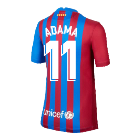 2021-2022 Barcelona Home Shirt (Kids) (ADAMA 11)