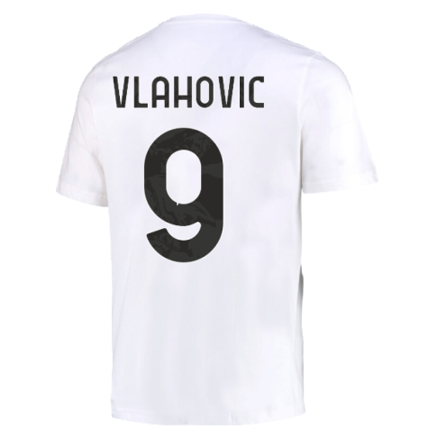 2022-2023 Juventus DNA Graphic Tee (White) (VLAHOVIC 9)