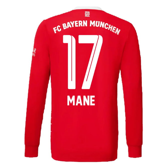 2022-2023 Bayern Munich Long Sleeve Home Shirt (MANE 17)