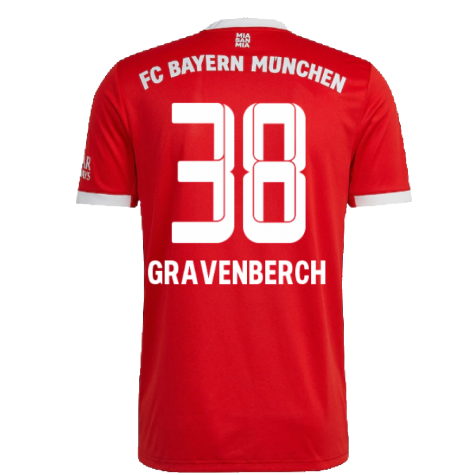 2022-2023 Bayern Munich Home Shirt (GRAVENBERCH 38)
