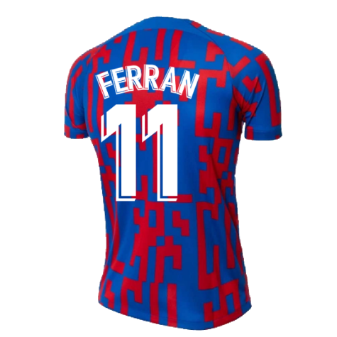 2022-2023 Barcelona Pre-Match Training Shirt (Blue) - Ladies (FERRAN 11)