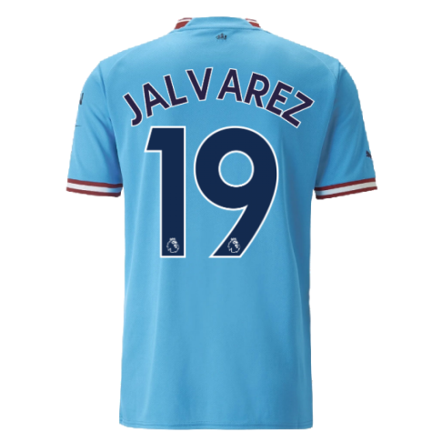 2022-2023 Man City Home Shirt (J ALVAREZ 19)