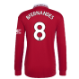 2022-2023 Man Utd Long Sleeve Home Shirt (B FERNANDES 8)