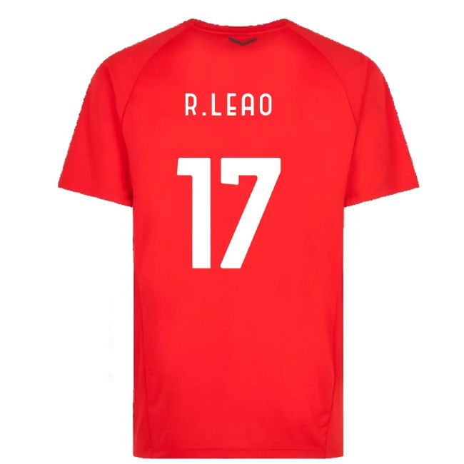 2022-2023 AC Milan Casuals Tee (Red) (R.LEAO 17)