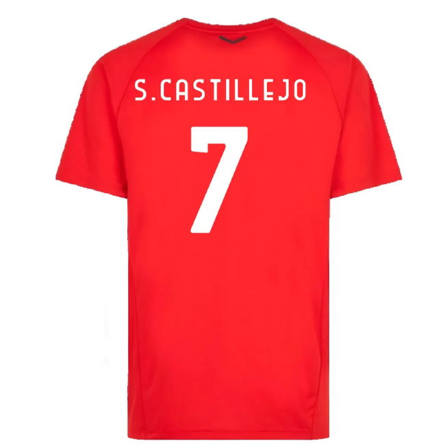 2022-2023 AC Milan Casuals Tee (Red) (S.CASTILLEJO 7)