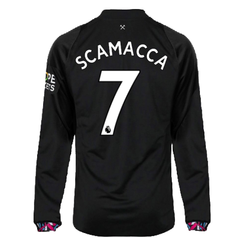2022-2023 West Ham Long Sleeve Away Shirt (SCAMACCA 7)