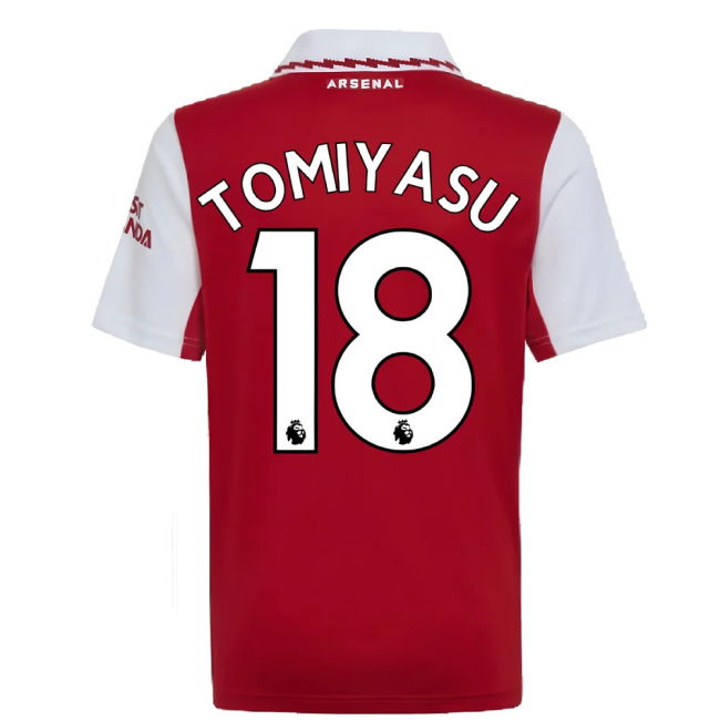 2022-2023 Arsenal Home Shirt (Kids) (TOMIYASU 18)