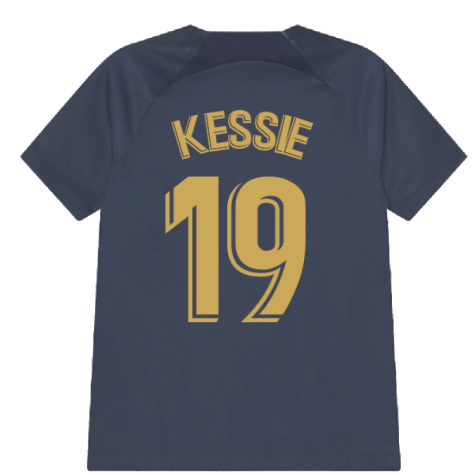 2022-2023 Barcelona Pre-Match Training Shirt (Obsidian) - Kids (KESSIE 19)