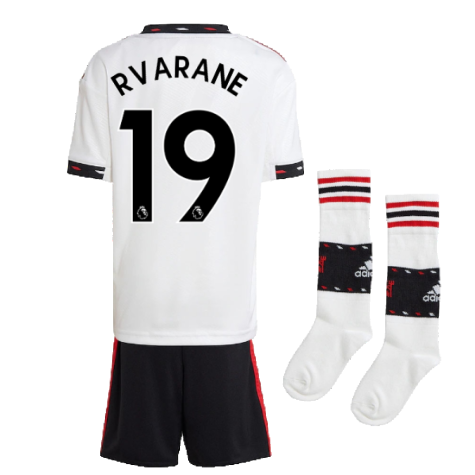 2022-2023 Man Utd Away Mini Kit (R VARANE 19)