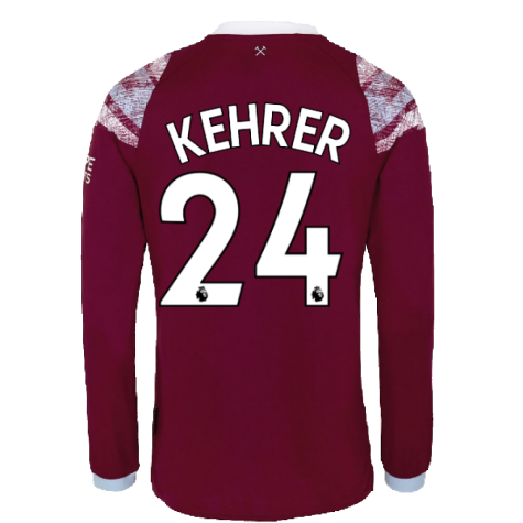 2022-2023 West Ham Long Sleeve Home Shirt (KEHRER 24)