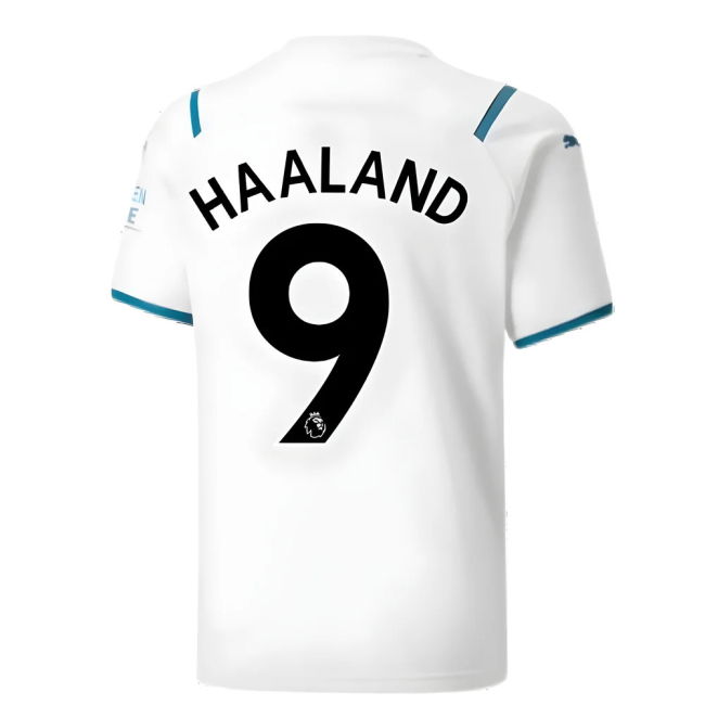 2021-2022 Man City Away Shirt (Kids) (HAALAND 9)