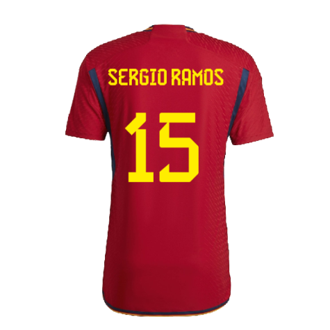 2022-2023 Spain Authentic Home Shirt (Sergio Ramos 15)