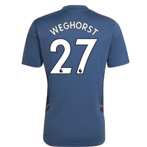 2022-2023 Man Utd Training Shirt (Blue) (Weghorst 27)