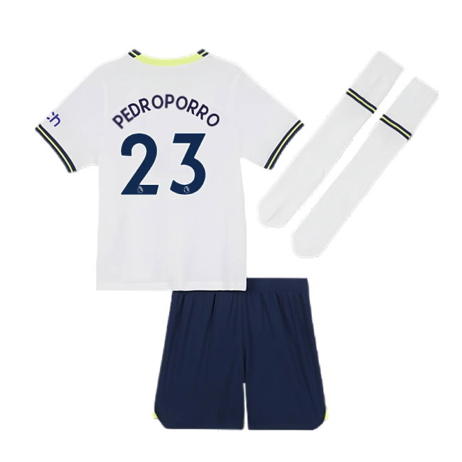 2022-2023 Tottenham Little Boys Home Mini Kit (Pedro Porro 23)