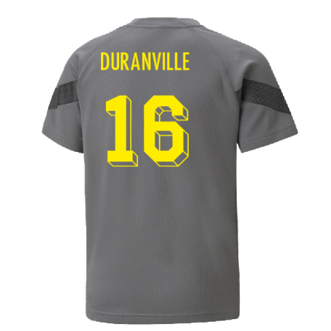 2022-2023 Borussia Dortmund Training Jersey (Smoked Pearl) - Kids (Duranville 16)