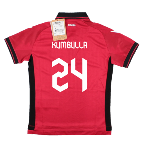 2023-2024 Albania Home Authentic Shirt (Kids) (Kumbulla 24)