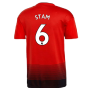 2018-2019 Man Utd Adidas Home Football Shirt (Stam 6)