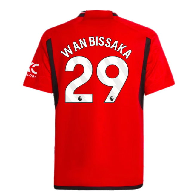 2023-2024 Man Utd Home Shirt (Kids) (Wan Bissaka 29)